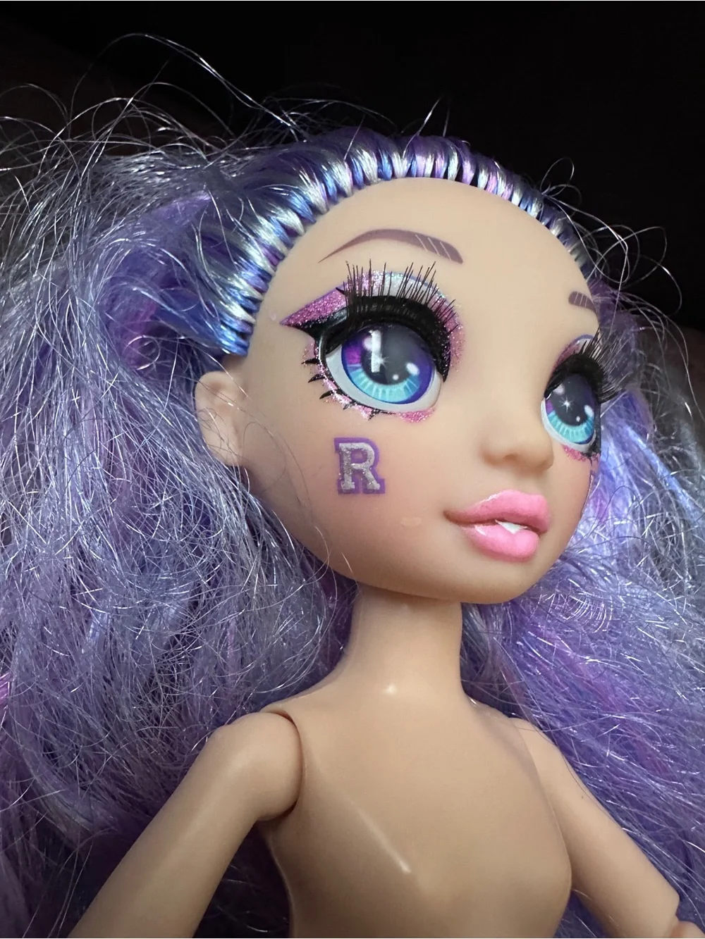 Rainbow High Cheer Violet Willow Purple Cheerleader Doll with no clothes